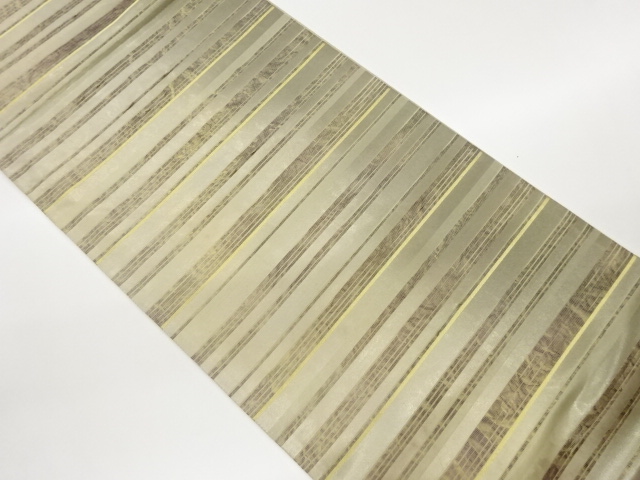 JAPANESE FUKURO OBI / PULP CLOTH / KINSAI / WOVEN STRIPE